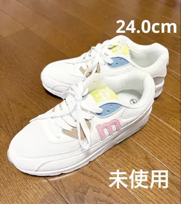 moz 경량 통굽 m 로고 디자인 스니커즈 24.0cm