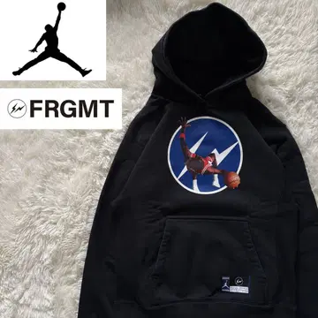 fragment 조던 콜라보 후드티 블랙 로고 후드 후지와라 히로시 S