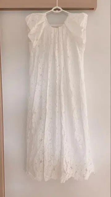 acka flower lace drape 원피스 화이트 2