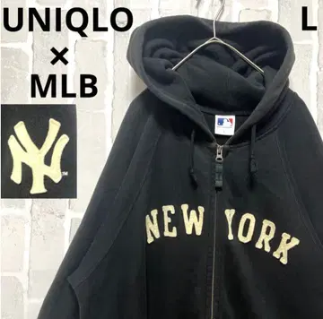 UNIQLO 유니클로 양키스 MLB 지퍼 후드티 맨투맨 블랙