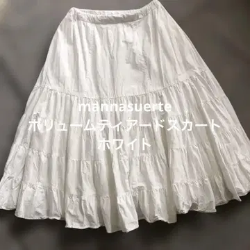 manna suerte 볼륨 캉캉 스커트 화이트