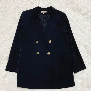 H&M 네이비 테일러드 자켓 골드 버튼 네이비 더블
