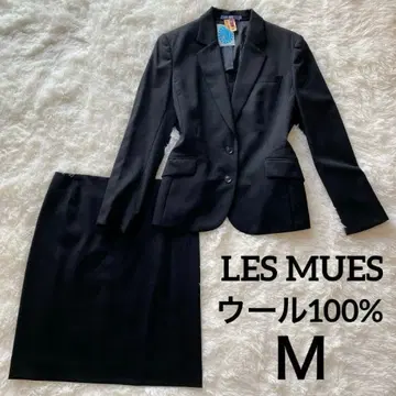 LES MUES 레미유 M 블랙 스커트 수트 셋업 스트레치
