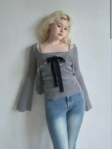 andmary Emma knit flare cardigan set