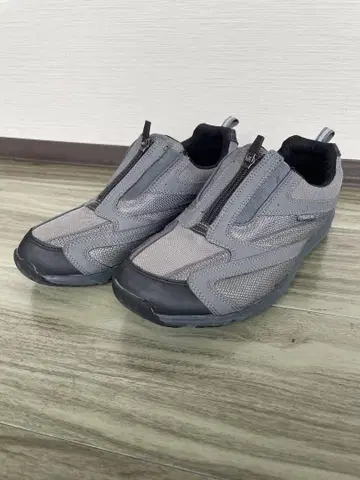 문스타 슬립온 지퍼 달린 그레이 캐주얼 스니커즈