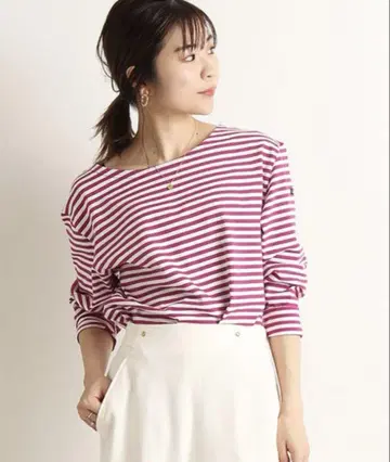 [ LE MINOR/르미노아 ] SLOBE 별주 보더 티셔츠