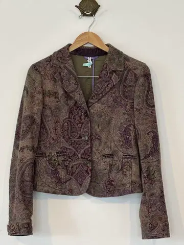 ETRO 에트로 테일러드 자켓 퍼플 페이즐리 사이즈 44