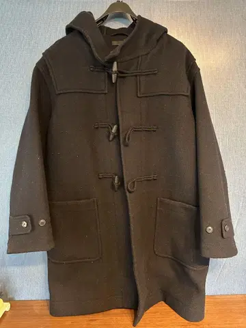 UNIQLO 네이비 더플 코트 후드 부착