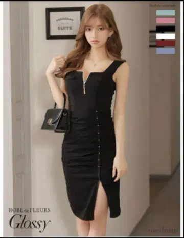 ROBE de FLEURS Glossy 블랙 L