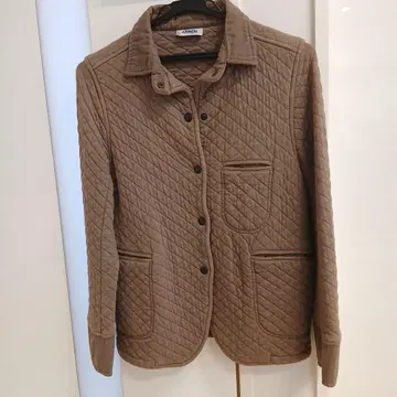 ARMEN 퀼팅 자켓 브라운