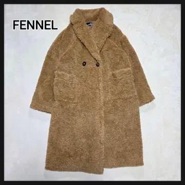 [새상품급] FENNEL 보아 코트 테디베어 코트 더블 38 브라운