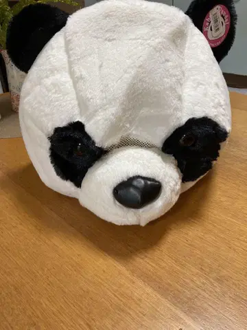카부리타 팬더 봉제 인형 마스크 모자