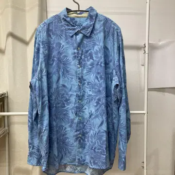 [ XL ] 레인스푸너 꽃무늬 긴팔 셔츠 블루 계열