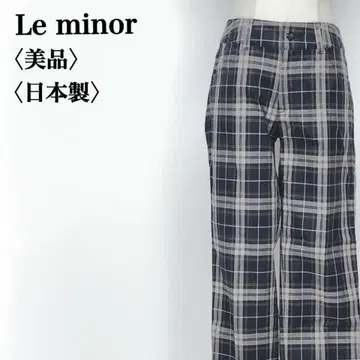새상품급 Le minor 루미노아 팬츠 체크 무늬 일본제 멋스러운 캐주얼