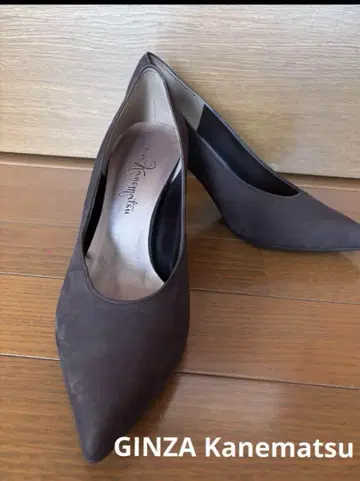 GINZA Kanematsu 긴자 카네마츠 펌프스 스웨이드 스틸레토
