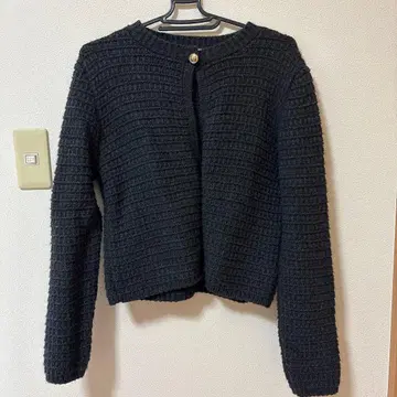 ZARA 다크 그레이 긴팔 가디건 M
