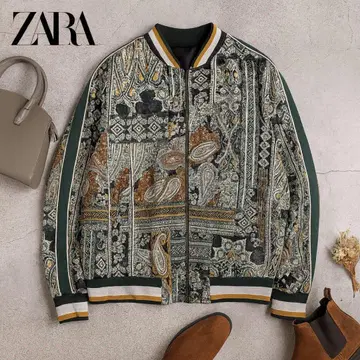 ZARA 벨로아 페이즐리 점퍼 XL 사이즈 남성용