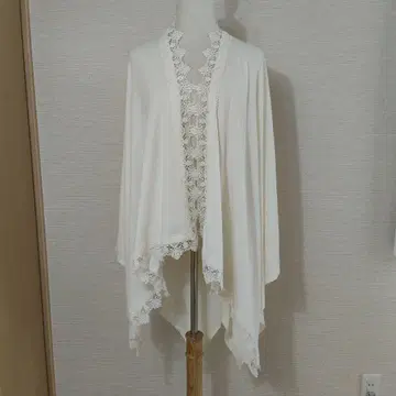 UV 밑단 언밸런스 판초 아이보리 M