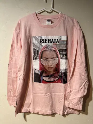 RIEHATA 리에하타 RHT 긴팔 T셔츠 핑크 롱티 사이즈 L 댄서