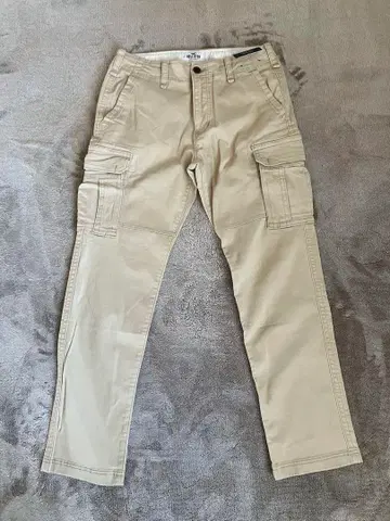 주말 한정판 가격 인하 홀리스터 카고 팬츠 베이지