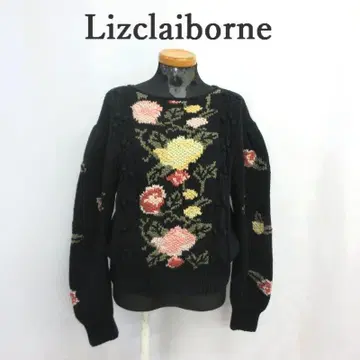 MY1467 Lizclaiborne 핸드메이드 니트 퍼프 슬리브 꽃무늬
