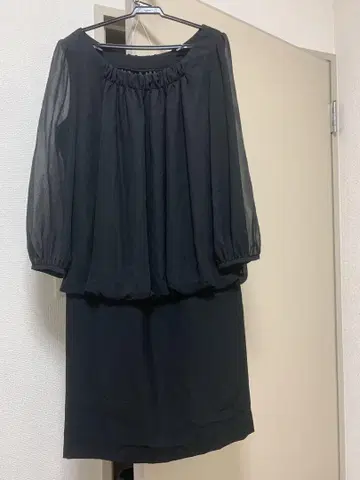 블랙 오부 소매 상의 사이즈 9