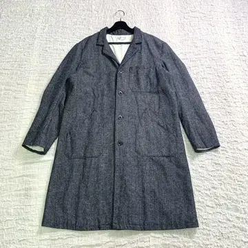 Yarmo  울 린넨 혼방 헤링본 직조 워크 코트 영국제