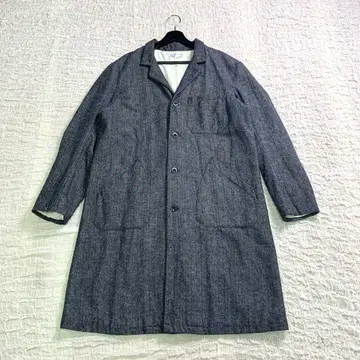 Yarmo  울 린넨 혼방 헤링본 직조 워크 코트 영국제