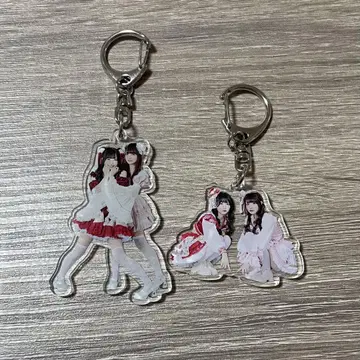큐루린 해봐봐 신기루 아뮤 치바 유나 아크릴 키링 2개 세트