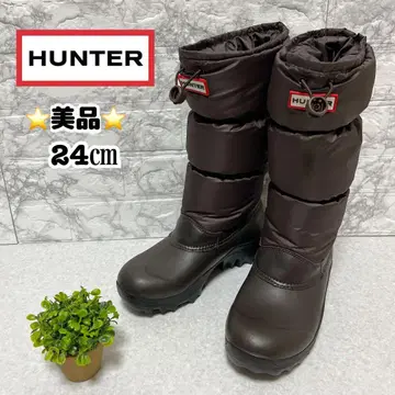 새상품급 HUNTER 헌터 스노우 퀼트 부츠 다운 브라운