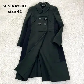 컨디션 최상 소니아 리키엘 울 이소재 절개 플레어 더블 롱 코트 온워드