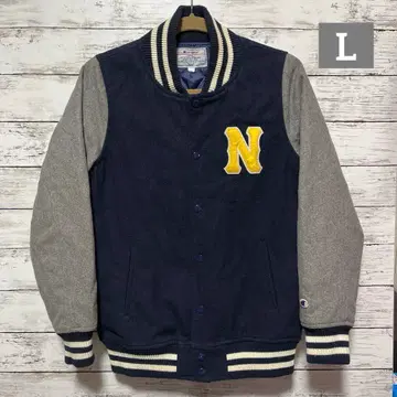 Champion 챔피온 바시티 자켓 네이비 그레이 L 사이즈