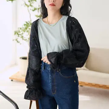 프릭스스토어 인도 패치워크 레이스 볼레로
