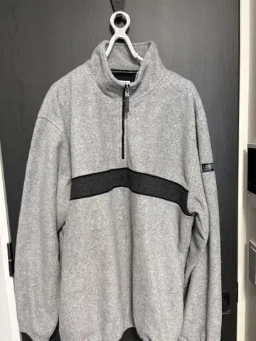 IZOD 그레이 하프 지퍼 플리스 자켓 XL