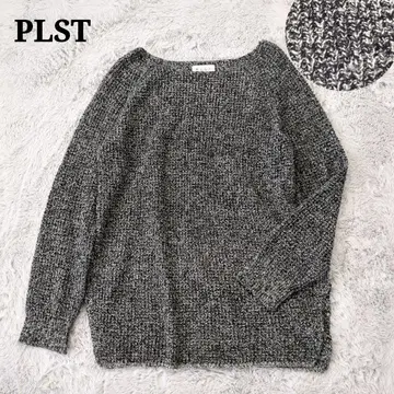 PLST 플라스테 울 캐시미어 혼방 믹스 컬러 라운드넥 니트