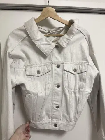 화이트 데님 자켓
