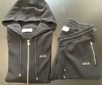BALR. 블랙 후디 팬츠 세트