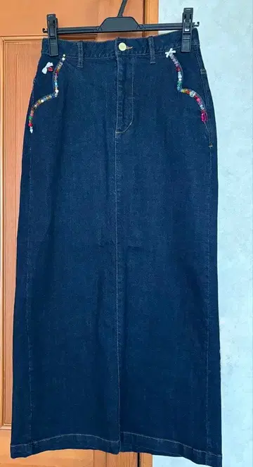 yukiemon 데님 롱 스커트 비쥬 한정품