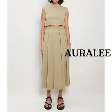 AURALEE 베이지 스커트 셋업