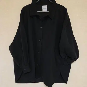 Du noir 블랙 오버 사이즈 셔츠풍 코트 두꺼운 원단 스웨이드풍