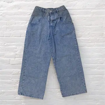 라이트 블루 와이드 레그 데님 64-70cm
