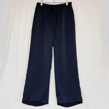 12closet 새틴 스트레이트 와이드 팬츠 size40 네이비