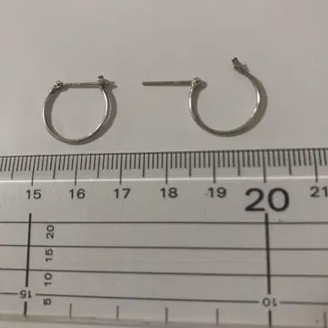 후프 귀걸이 플라티나 900 양쪽 귀