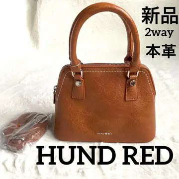 새상품 HUNDRED 카멜 2way백 숄더백 천연 가죽 일본제