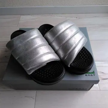 YONAMINE 실버 스트랩 샌들 여성용 M 23cm 새상품