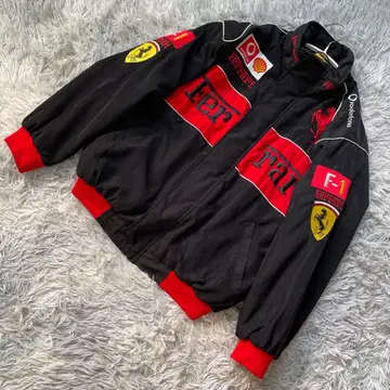 y2k 페라리 F1 Vodafone 자수 레이싱 자켓 M
