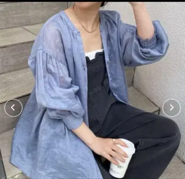 콜라주 개럴개런트 라미 2WAY 시어 블라우스