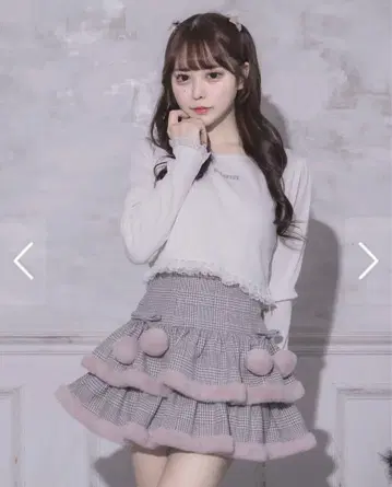 pium 퍼 티어드 미니 스커트