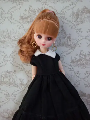 커스텀 리카짱 브라운 포니테일 22cm 인형