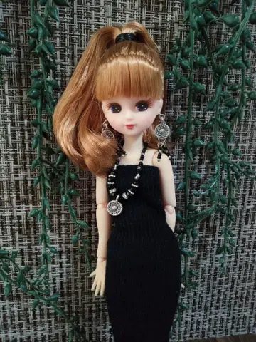 커스텀 리카짱 브라운 포니테일 22cm 인형